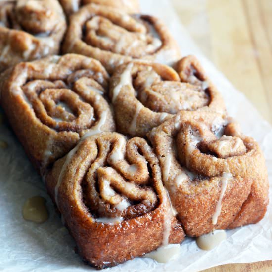 Vegan Cinnamon Roll Bread - Recipe photo by The Colorful Kitchen