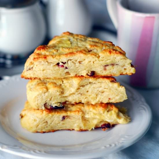 Cranberry Ricotta Scones - Recipe photo by dragonflyhomerecipes