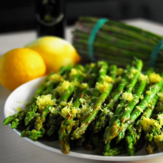 Steamed Asparagus {Lemon Zest} - Recipe photo by TheNourishedFamily