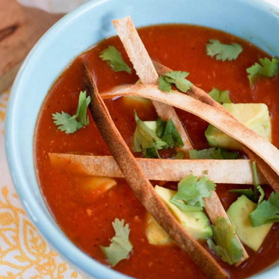 Leftover Turkey Tortilla Soup - Recipe photo by WhiteCoatPinkApron