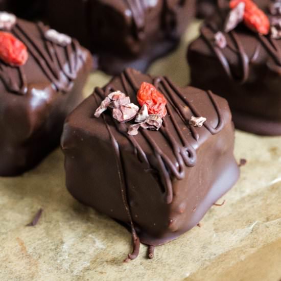 Raw Goji Brownie Bites - Recipe photo by TheCookandHim