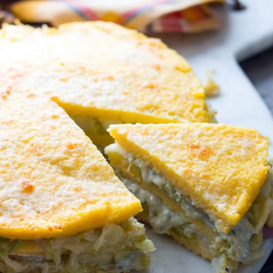Polenta Torta with Gorgonzola - Recipe photo by sugarlovespices