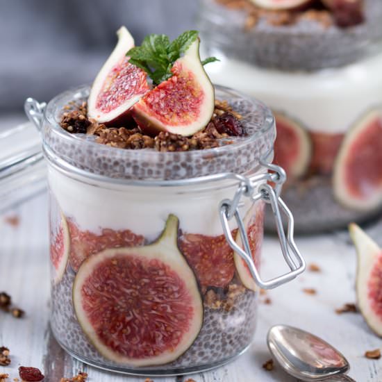 Fig Chia Pudding - Recipe photo by thehealthytart
