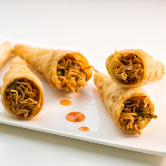 Fried Crispy Cone Snack - Recipe photo by meemiskitchen
