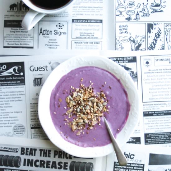 Pomegranate Overnight Oats Smoothie - Recipe photo by rebelskitchen