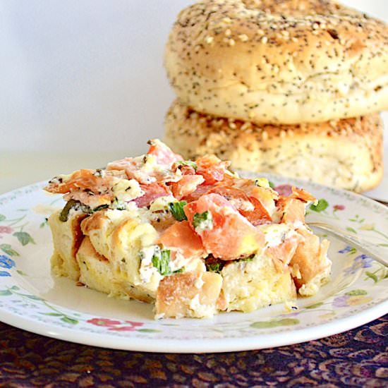 Everything Bagel and Lox Casserole - Recipe photo by jeanieandluluskitchen
