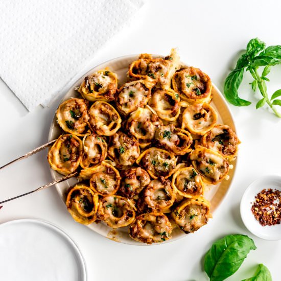 One Bite Mini Lasagna Roll Ups - Recipe photo by iamafoodblog