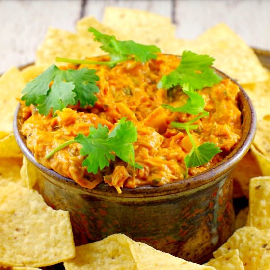 Baked Artichoke Cilantro Pizza Dip - Recipe photo by Food Meanderings