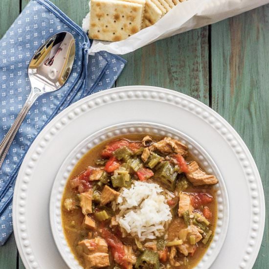 Turkey and Sausage Gumbo - Recipe photo by syrupandbiscuits