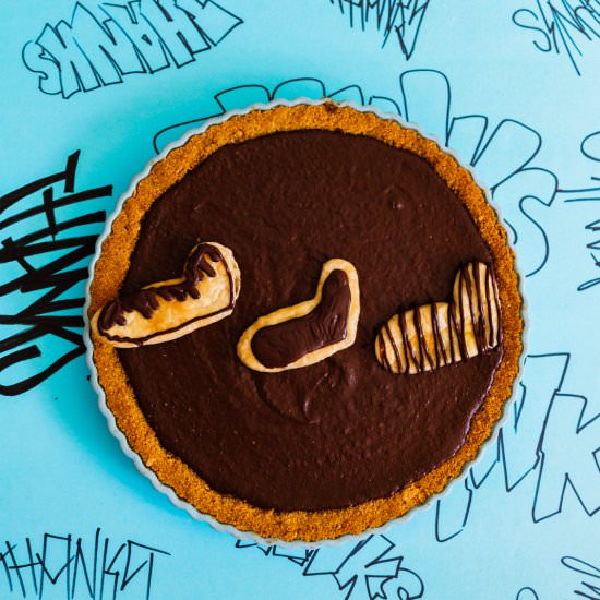 Chocolate Pumpkin Pie - Recipe photo by The Sweet Nerd