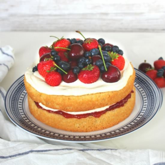 Gluten Free Victoria Sponge Cake - Recipe photo by Bake and be Happy