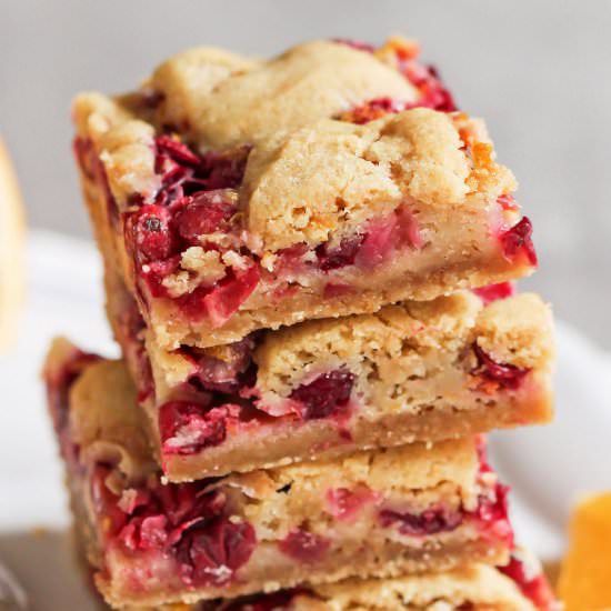 Orange Cranberry Bars - Recipe photo by dessertswithbenefits