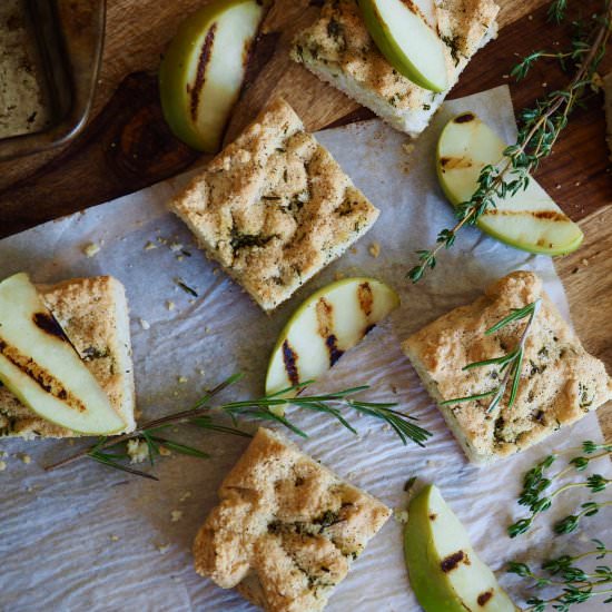 Paleo Rosemary Thyme Focaccia - Recipe photo by Food to Feel Good