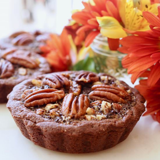 Paleo Chocolate Maple Pecan Tarts - Recipe photo by Food to Feel Good