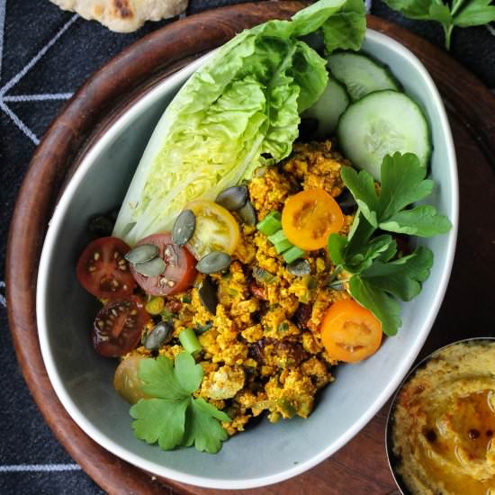Tangy Tofu Scramble - Recipe photo by Truefoodsblog