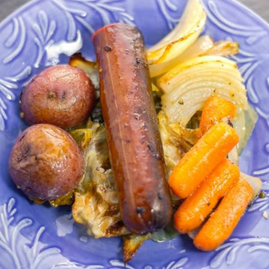 Sheet Pan Kielbasa and Cabbage - Recipe photo by seductioninkitchen