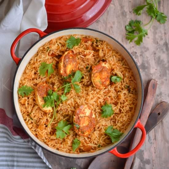 Egg Pulav - Recipe photo by Kurryleaves