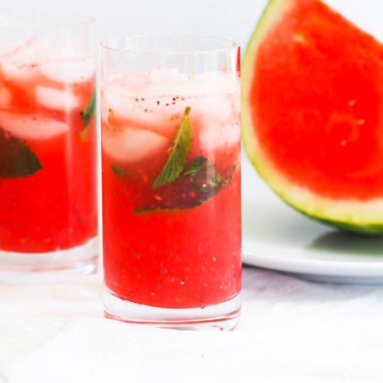 Watermelon Mint Chia Cocktail - Recipe photo by Avocado A Day