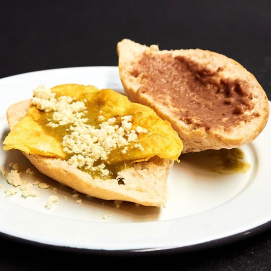 Breakfast Egg Torta and Salsa Verde - Recipe photo by MexicanFoodJournal