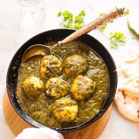Chicken Kofta in green sauce - Recipe photo by Ghezaeshiriin