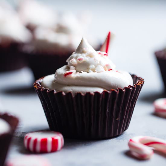 No Bake Peppermint Cheesecake Cups - Recipe photo by foodfaithfitness