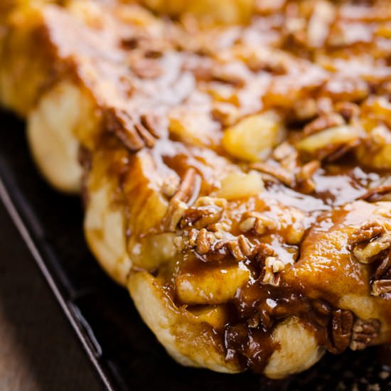 Caramel Apple Pecan Monkey Bread - Recipe photo by The Creative Bite
