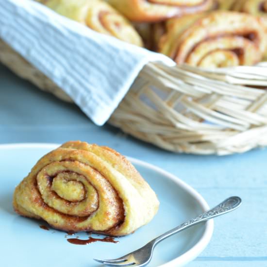pretty pumpkin cinnamon sticky buns - Recipe photo by berriesandlime