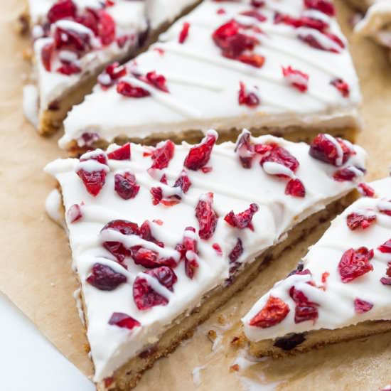 cranberry bliss bars (paleo/vegan) - Recipe photo by 40aprons