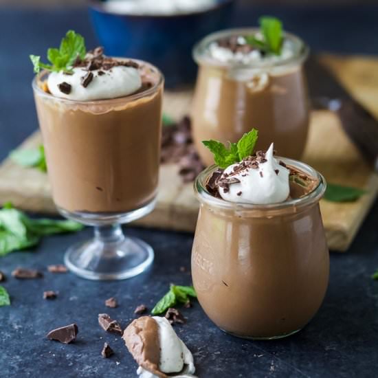 PEPPERMINT CHOCOLATE MOUSSE - Recipe photo by joyfulhealthyeats