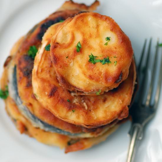 Crispy Yoghurt Aubergines - Recipe photo by Theliterarychef