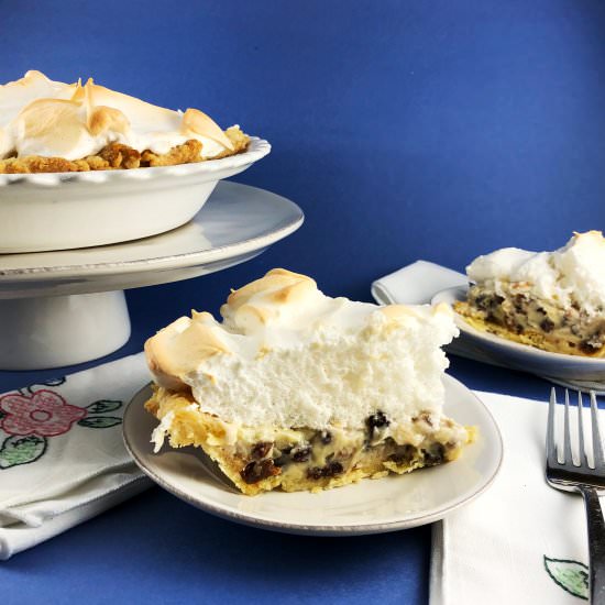 Sour Cream Custard Pie with Raisins - Recipe photo by Hummingbirdthyme