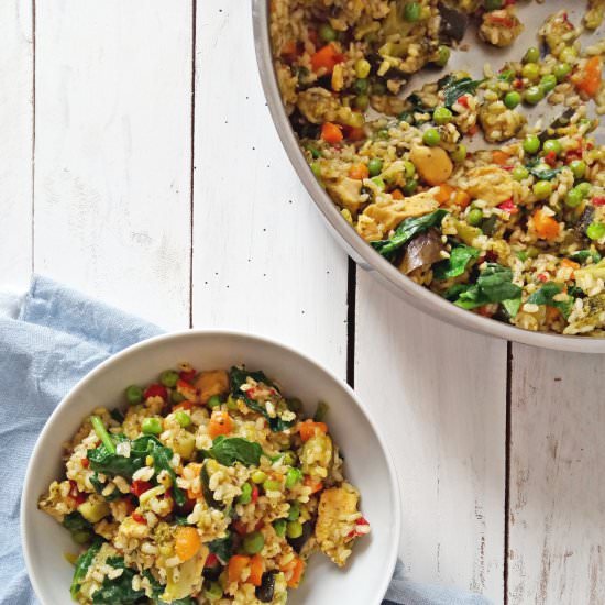 Fried Rice with Eggs and Turmeric - Recipe photo by silviamagda