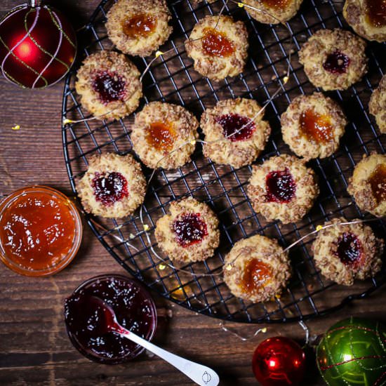 Nutty Thumbprint Cookies - Recipe photo by whatshouldimakefor