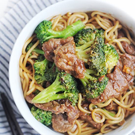 Beef and Broccoli Noodles - Recipe photo by Couple Eats Food
