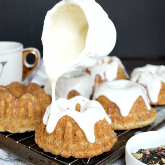 Mini Chai Tea Latte Bundt Cakes - Recipe photo by thebakingfairy