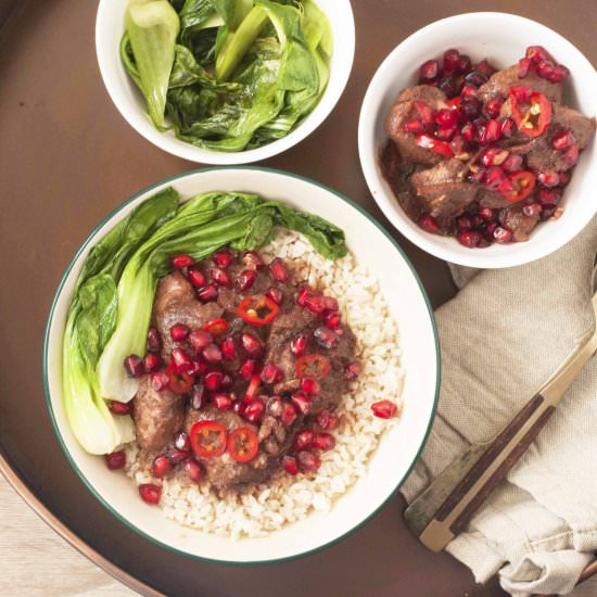 Ginger Pomegranate Chicken - Recipe photo by foodcow