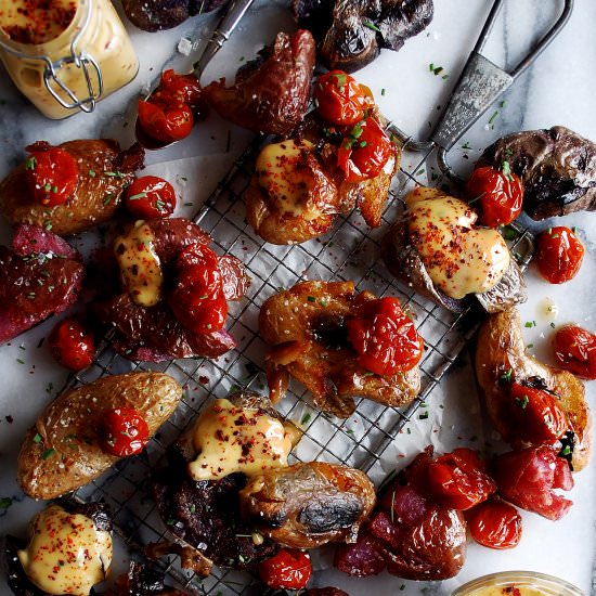 Smoked Smashed Fried Potatoes - Recipe photo by The Original Dish