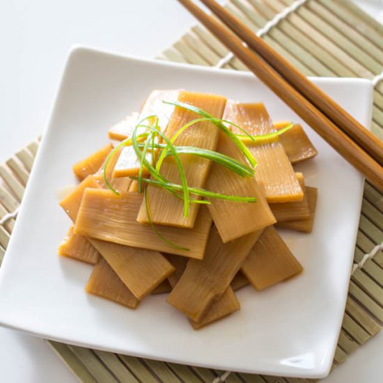 Menma (Seasoned Bamboo Shoots) for - Recipe photo by wokandskillet