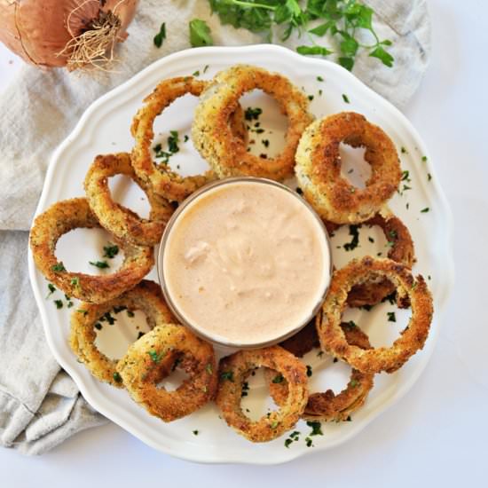 Herb Crusted Onion Rings - Recipe photo by Spain on a Fork