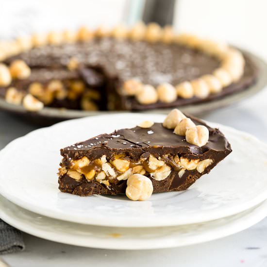 Chocolate Hazelnut Caramel Bark - Recipe photo by The Sugar Coated Cottage