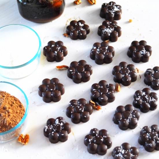 Dark Chocolate Coconut Candy {Paleo} - Recipe photo by TheNourishedFamily