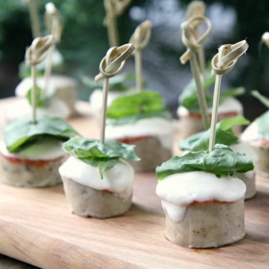 Chicken Parmesan Sausage Bites - Recipe photo by snappygourmet