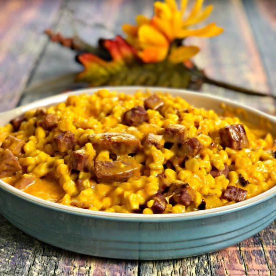 Creamed Cheesy Corn Bake with Ham - Recipe photo by stay_snatched