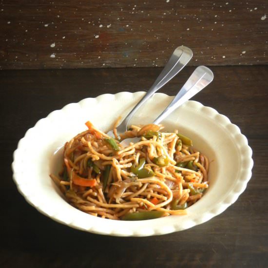 Vegetable Hakka Noodles - Recipe photo by pratibabhat
