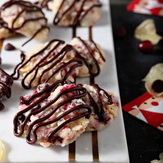 Cran-Chocolate Potato Chip Cookies - Recipe photo by thespeckledpalate