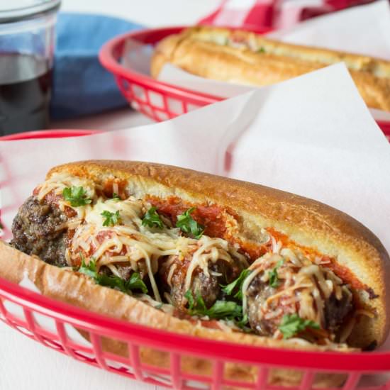 Meatball Sub Sandwich - Recipe photo by BeyondtheCoop