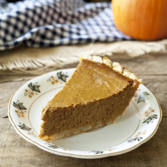 Eggnog Pumpkin Pie - Recipe photo by partialingredients