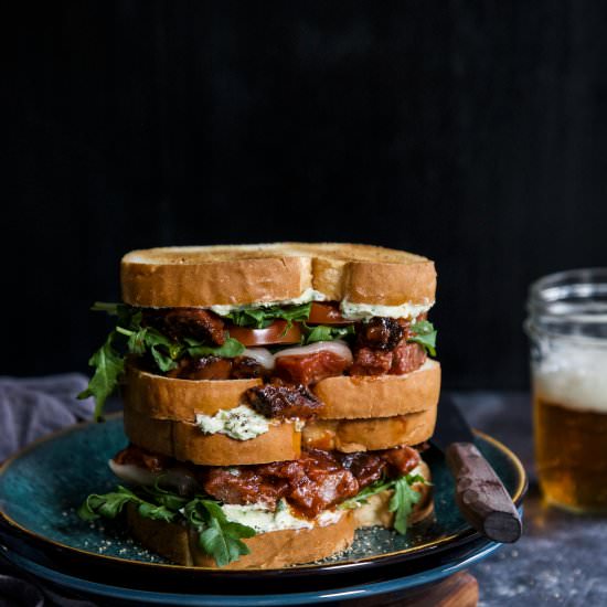 Brisket Burnt Ends Grilled Cheese - Recipe photo by griermountain