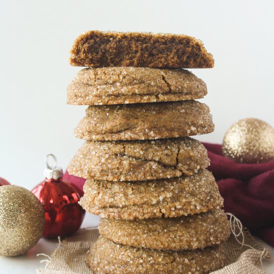 Ginger Molasses Cookies - Recipe photo by The Desserted Girl