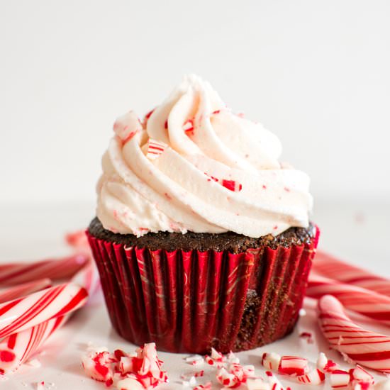 Chocolate Peppermint Cupcakes - Recipe photo by letseatcakeblog